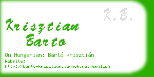 krisztian barto business card