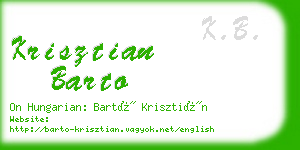 krisztian barto business card